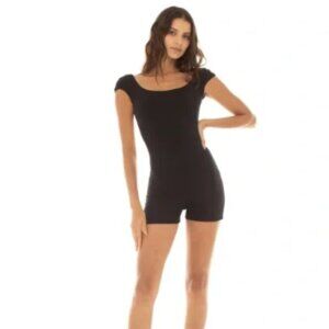 ARE YOU AM I Black Juna Romper XS